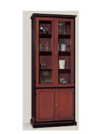 LIBRERIA 2  VANI DUE ANTE E DUE ANTE A VETRO  ANTICHIZZATA