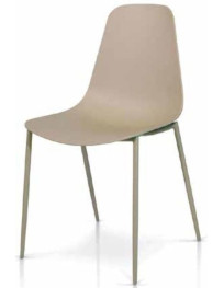 SEDIA CON TELAIO E SCOCCA IN POLIPROPILENE