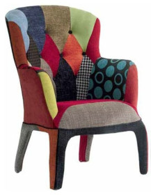 POLTRONCINA  IMBOTTITA IN  FAGGIO