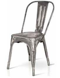 SEDIA IN ACCIAIO ANTICATO