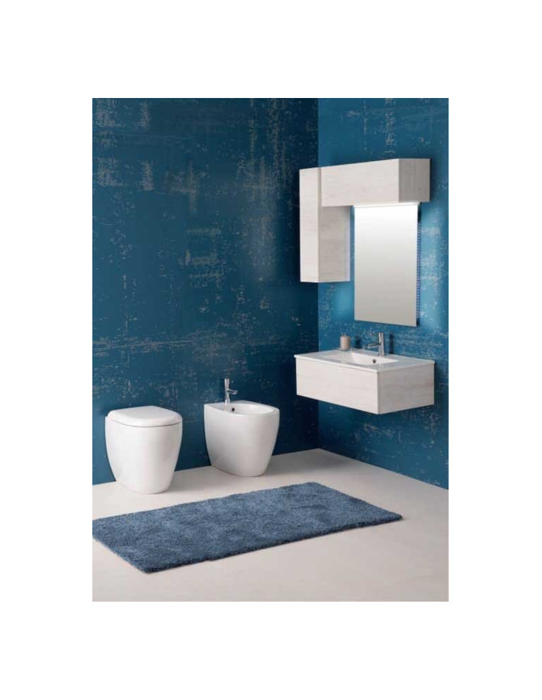 BAGNO SOSPESO CON LAVELLO INCASSATO NEL MOBILE