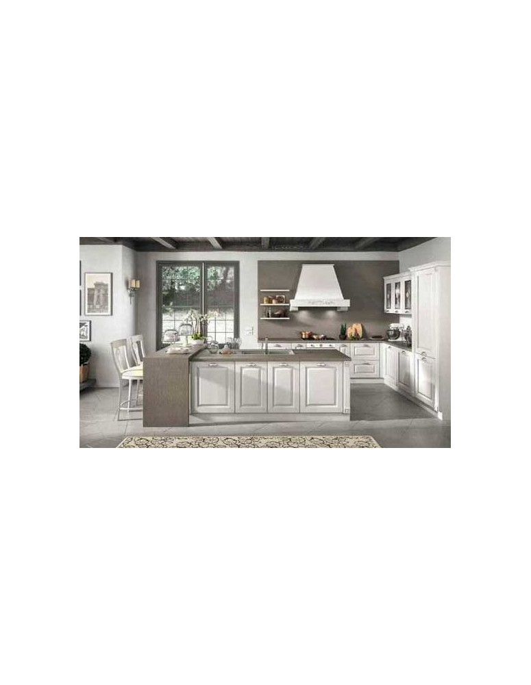 CUCINA ANGOLARE FRASSINO BIANCO