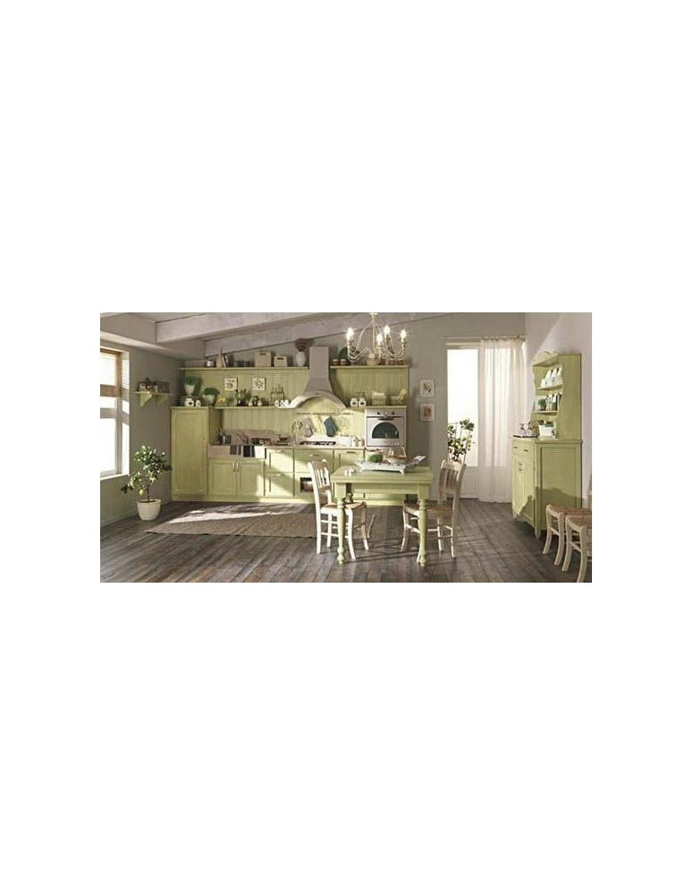 CUCINA SU MISURA FRASSINO DECAPE’ SUL VERDINO