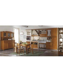 CUCINA IN MURATURA SU MISURA IN ROVERE CHIARO