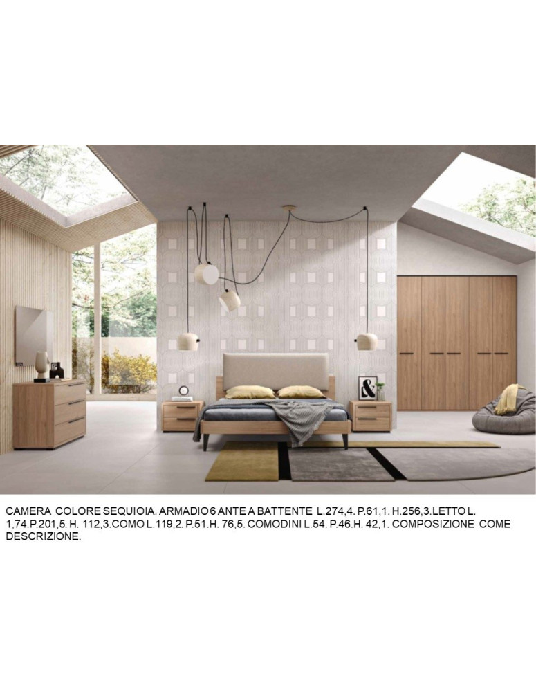 CAMERA DA LETTO CON ARMADIO A BATTENTE