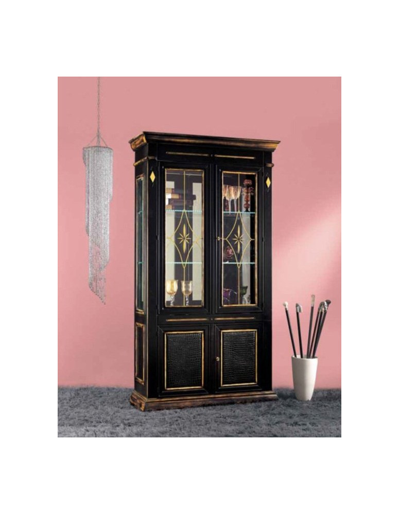 ARGENTERIA DUE PORTE CON FIANCHI IN VETRO