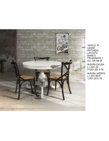 TAVOLO IN LEGNO ROTONDO LACCATO