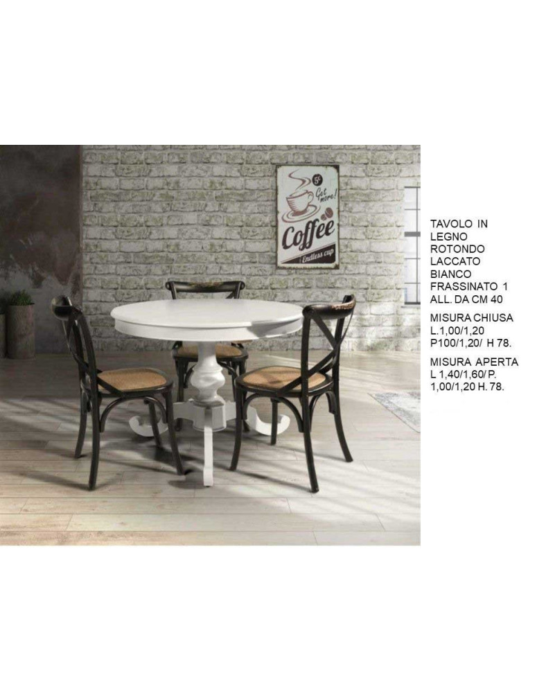 TAVOLO IN LEGNO ROTONDO LACCATO