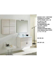 BAGNO CON 1 CESTONE SOSPESA E LAVABO