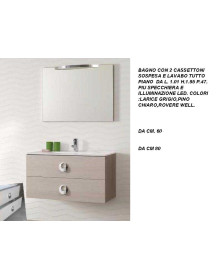 BAGNO 2 CASSETTONI SOSPESA CON LAVABO