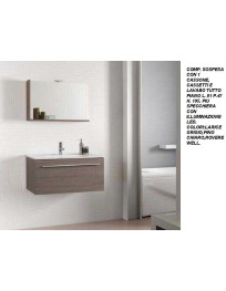 COMPOSIZIONE SOSPESA 1 CASSONE CON LAVABO