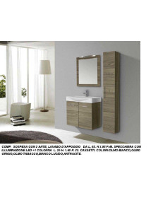 COMPOSIZIONE SOSPESA CON 2 ANTE CON LAVABO