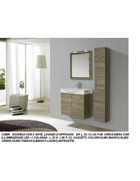 COMPOSIZIONE SOSPESA CON 2 ANTE CON LAVABO