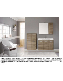COMPOSIZIONE CON 2 ANTE E 2 CASSETTI LAVABO D'APPOGGIO