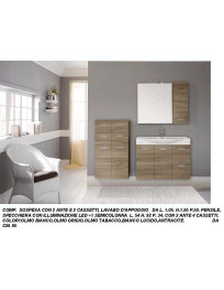 COMPOSIZIONE CON 2 ANTE E 2 CASSETTI LAVABO D'APPOGGIO