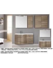 COMPOSIZIONE 2 ANTE 2 CASSETTI E LAVABO CURVO