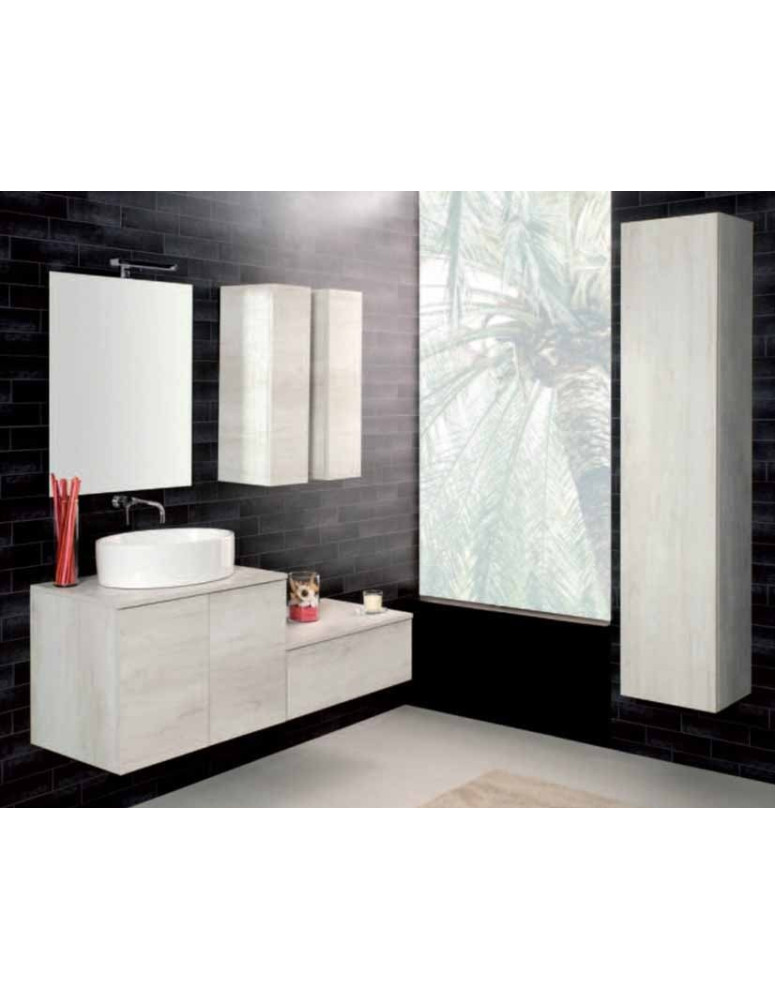 BAGNO SOSPESO CON PENSILI E COLONNA LATERALE