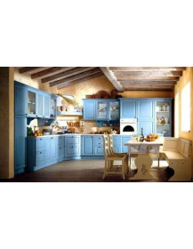 CUCINA SU MISURA DECAPE FRASSINO AZZURRO