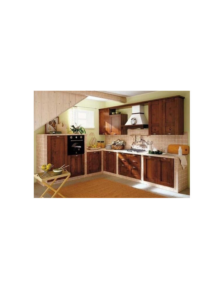 CUCINA IN MURATURA SU MISURA IN TULIPIE E MURATURA