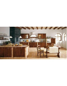 CUCINA IN MURATURA SU MISURA IN NOCE