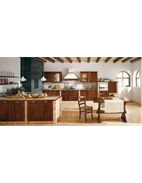 CUCINA IN MURATURA SU MISURA IN NOCE