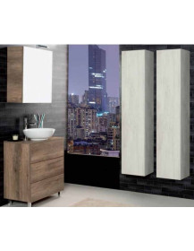 BAGNO SOSPESO OLMO NATURALE PIU 2 COLONNE OLMO BIANCO