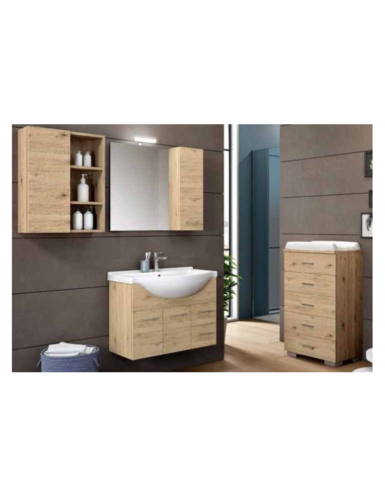 BAGNO SOSPESO CON DUE ANTE E 2 CASSETTI