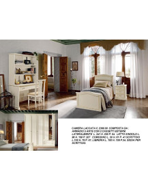 CAMERETTA MASSICCIO DECORATA IN LEGNO DI PINO