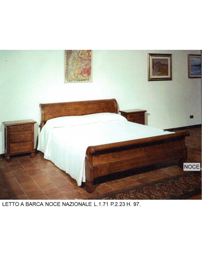 LETTO MATRIMONIALE SAGOMATO MASSICCIO