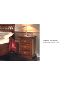 COMODINO 3 CASSETTI IN LEGNO