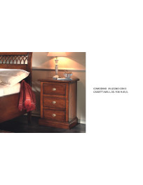 COMODINO 3 CASSETTI IN LEGNO