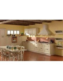 CUCINA IN MURATURA SU MISURA DECAPE AVORIO