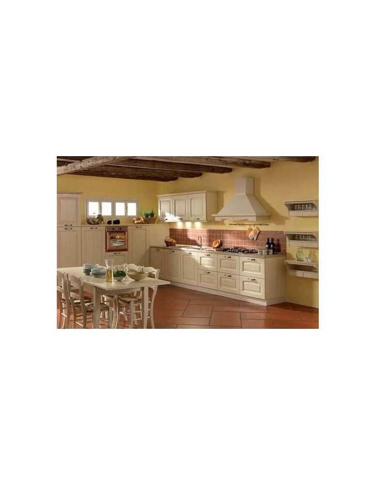 CUCINA IN MURATURA SU MISURA DECAPE AVORIO