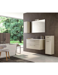 BAGNO CON BASE SOSPESA CON DUE CASSETTONI