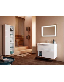 BAGNO 2 CASSETTONI CON LAVABO SPORGENTE SUL DAVANTI