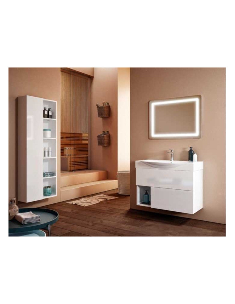 BAGNO 2 CASSETTONI CON LAVABO SPORGENTE SUL DAVANTI