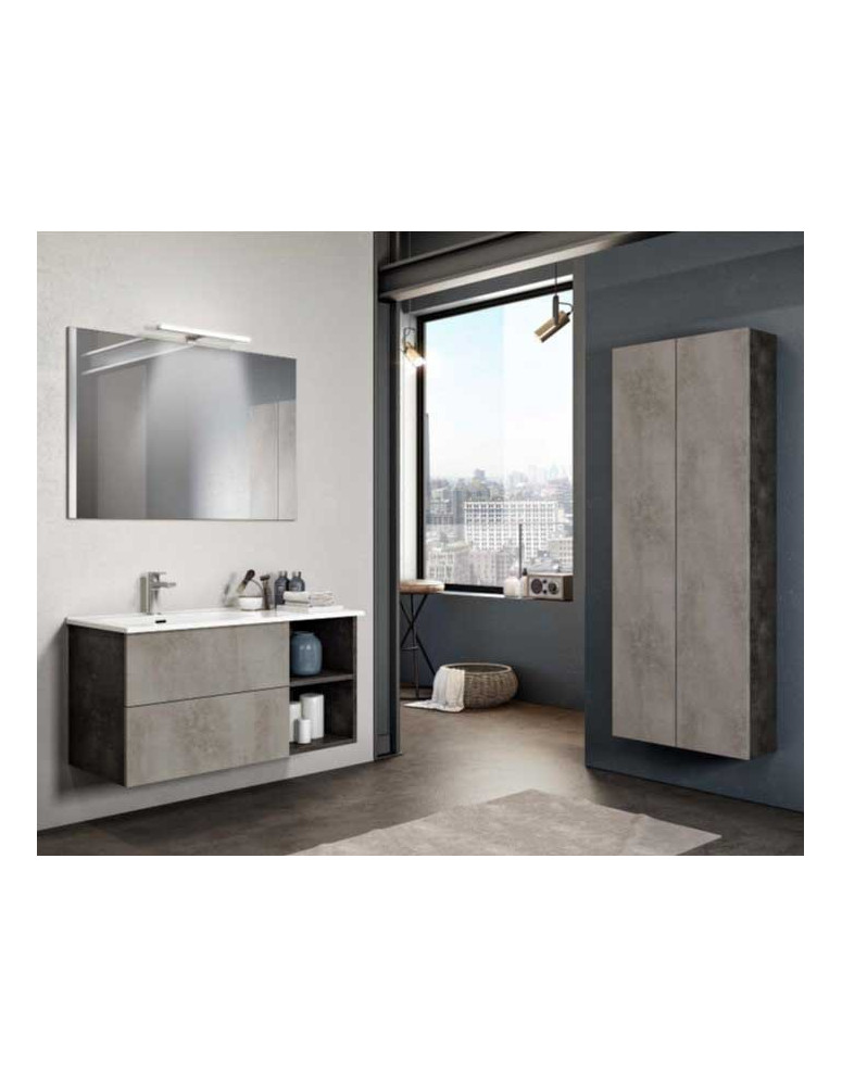 BAGNO SOSPESO CON 2 CASSETTONI