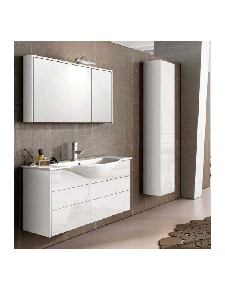 BAGNO CON SPECCHIO CONTENITORE E COLONNA