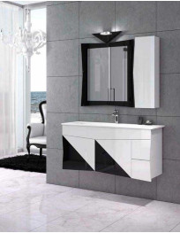 BAGNO CON DUE ANTE BIANCO E NERO