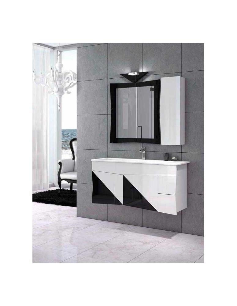 BAGNO CON DUE ANTE BIANCO E NERO