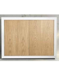 BASE DUE ANTE BIANCO SPAZZOLATO E ROVERE SPAZZOLATO