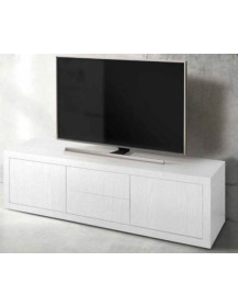 PORTA TV ABETE BIANCO SPAZZOLATO