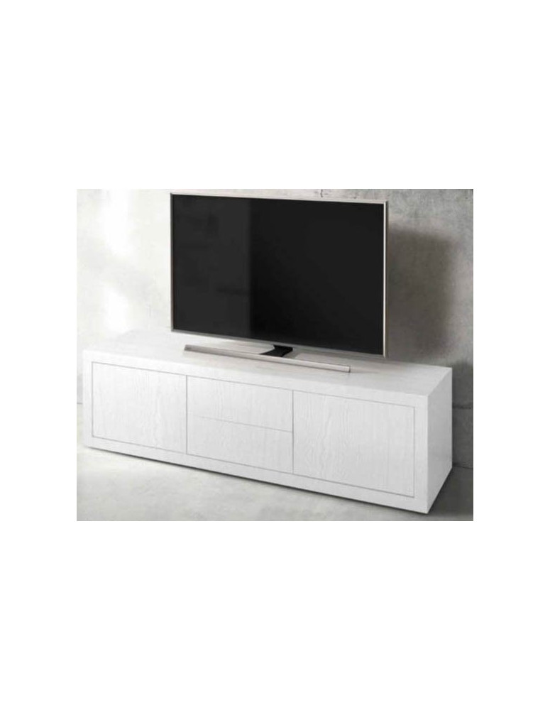 PORTA TV ABETE BIANCO SPAZZOLATO