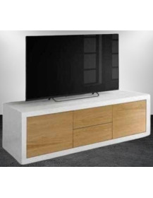 PORTA TV ABETE BIANCO SPAZZOLATO