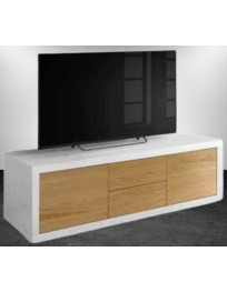 PORTA TV ABETE BIANCO SPAZZOLATO