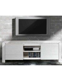 PORTA TV ABETE BIANCO SPAZZOLATO