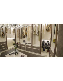 COMPOSIZIONE ALTRA VEDUTA DI CABINA ARMADIO IN  ESSENZA DI  PALISSANDRO