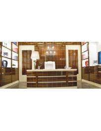 STUDIO CON SCRIVANIA E POLTRONA IN PELLE IN ESSENZA DI  PALISSANDRO