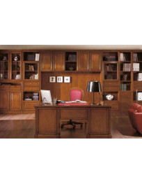 COMPOSIZIONE BOISERY A MISURA CON  LIBRERIE  E SCRIVANIA