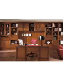 COMPOSIZIONE BOISERY A MISURA CON  LIBRERIE  E SCRIVANIA